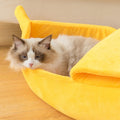 Portable Funny Banana Shaped Cat Bed