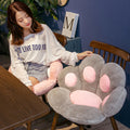  Gray Cute Cat Paw Plush For Chair