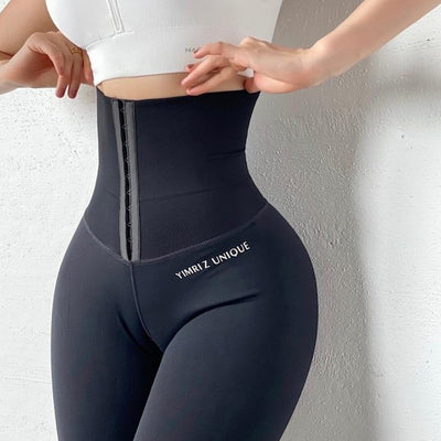 Black Sexy High Waist Fitness Corset Leggings