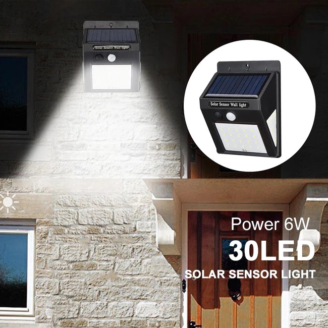 SYK® Infrared & Light Sensor Solar Powered Waterproof LED Wall Light