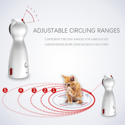 led laser automatic white cat toys