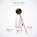 led laser automatic white cat toys