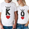 King Queen Couple Half Sleeves T-Shirts