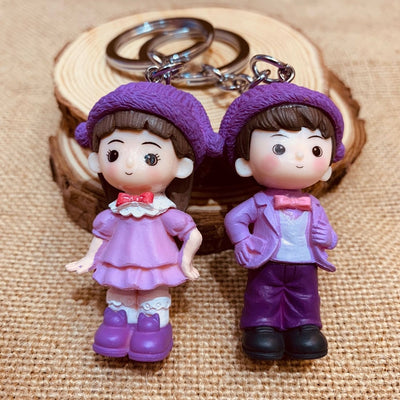 Romantic Cute Cartoon Lovers Keychain