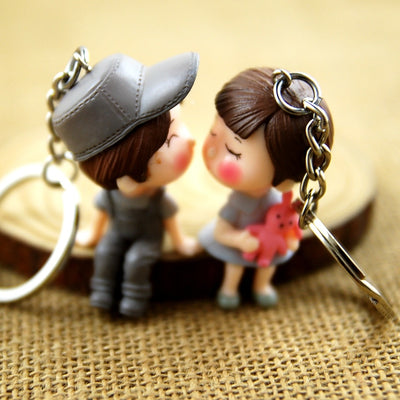 Romantic Cute Cartoon Lovers Keychain