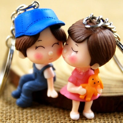 Romantic Cute Cartoon Lovers Keychain