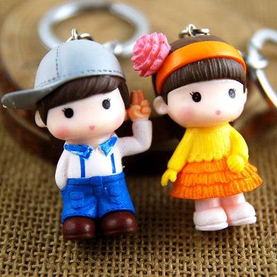 Romantic Cute Cartoon Lovers Keychain