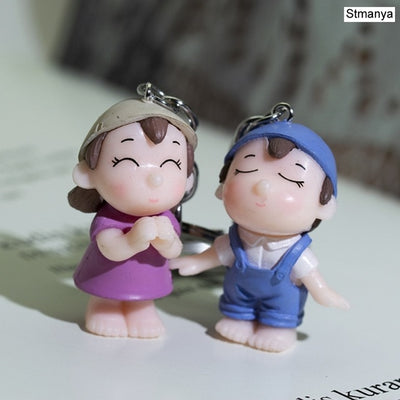 Romantic Cute Cartoon Lovers Keychain