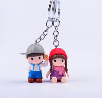 Romantic Cute Cartoon Lovers Keychain