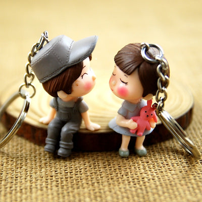 Romantic Cute Cartoon Lovers Keychain