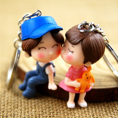 Romantic Cute Cartoon Lovers Keychain