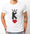 King Queen Couple Half Sleeves T-Shirts