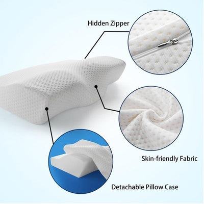 Butterfly Shaped Orthopedic Memory Foam Neck Pillow