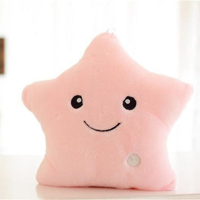 Super Cute Light Up Smiling Star Emoji Pillow Cushion Plush Stuffed Toys