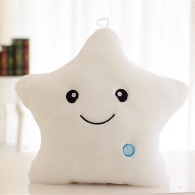 Super Cute Light Up Smiling Star Emoji Pillow Cushion Plush Stuffed Toys