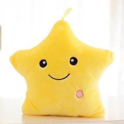 Super Cute Light Up Smiling Star Emoji Pillow Cushion Plush Stuffed Toys